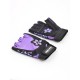 Перчатки для фитнеса женские замш черно-фиолетовые X11